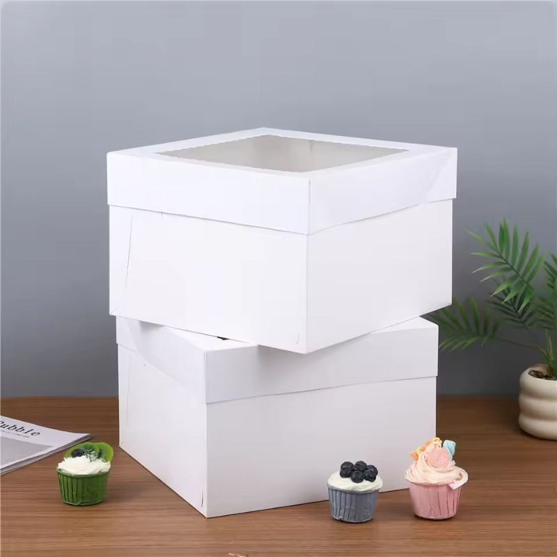 Wedding Cake Supply - Pudełka na ciasto jednorazowe białe z