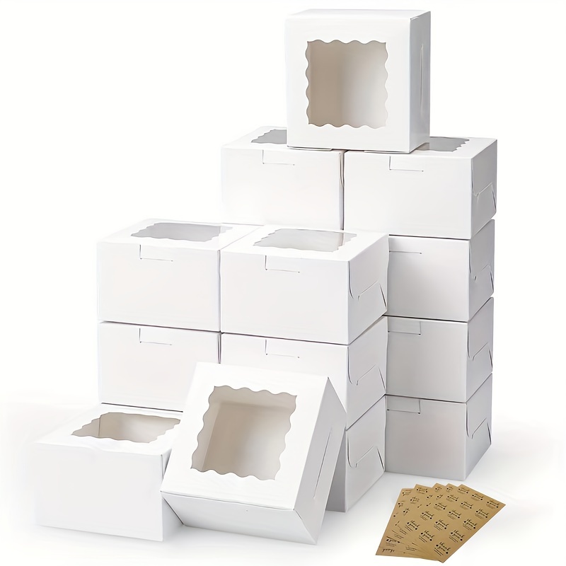 Wedding Cake Supply - 10 szt. Pudełek z papieru kraft