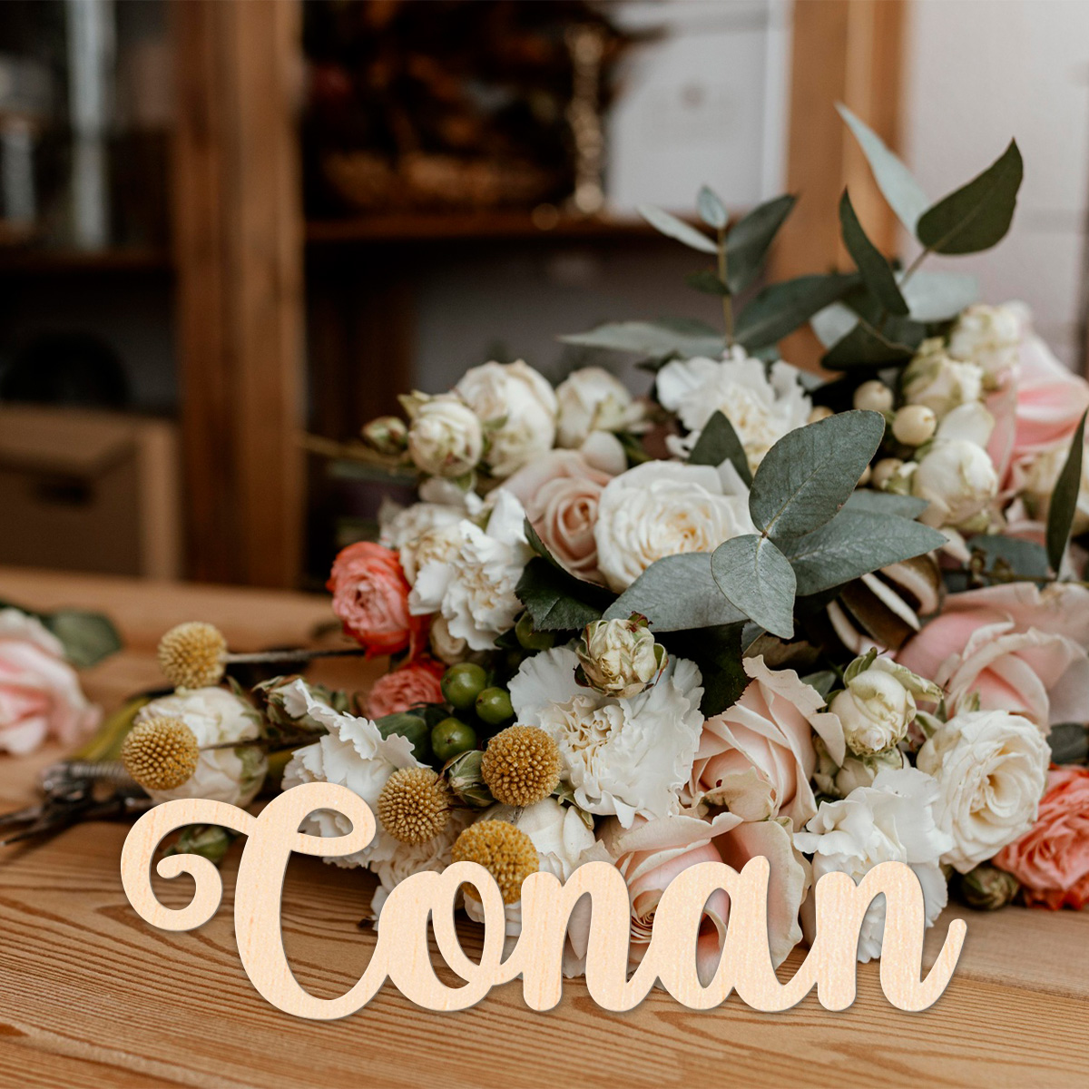 Wedding Shop - Personalizowane tabliczki z nazwami z litego