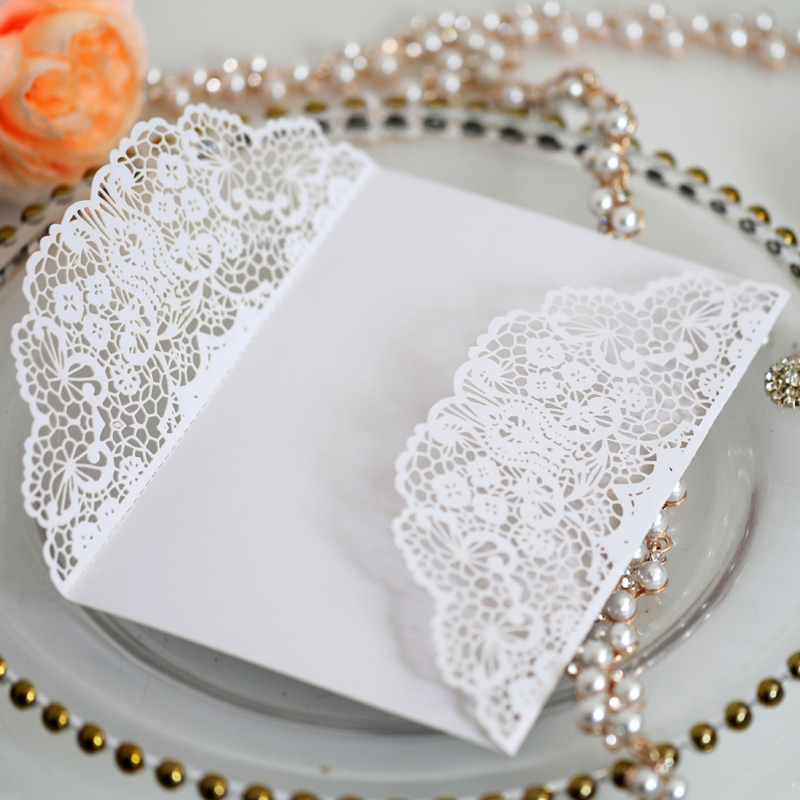 50 szt./zestaw Białe, wycinane – Wedding Supply Business recenzja i cena