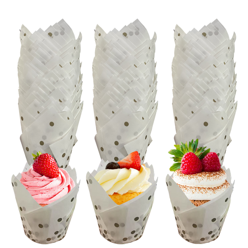 50/100 szt. Złote papilotki w  – Wedding Cake Supply recenzja i cena