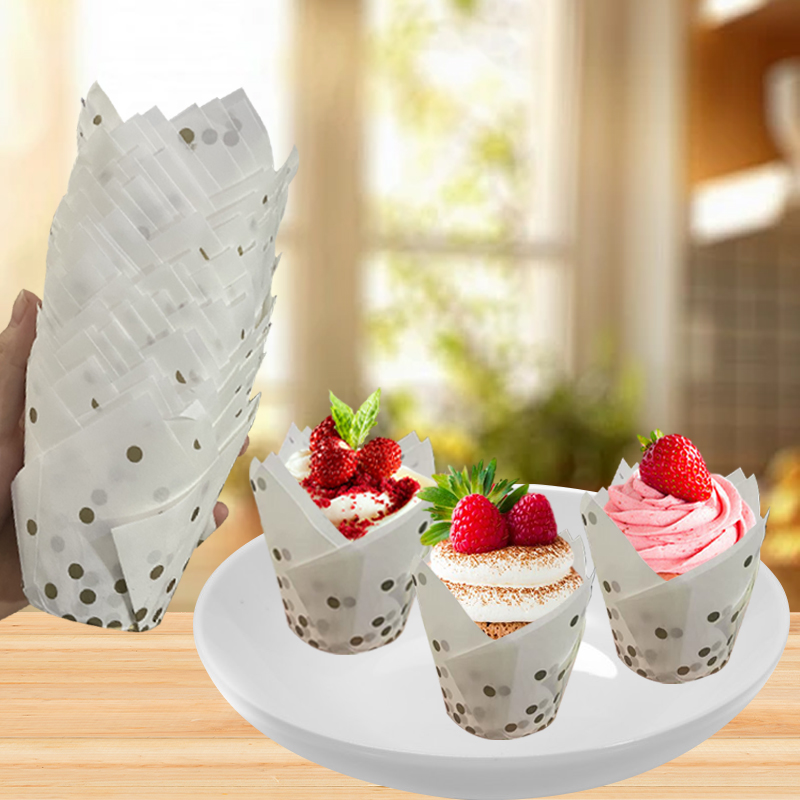 50/100 szt. Złote papilotki w  – Wedding Cake Supply recenzja i cena